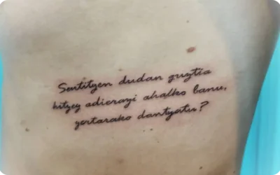 Frases y tatuajes:no todas las tipografías valen